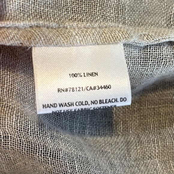 EILEEN FISHER Linen Gauze Tank Cream Grey Women’s Size Large - Picture 5 of 5